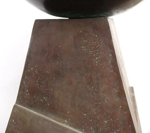 L. Filippi Abstract Bronze Outdoor Fountain on Granite Base (6719920406685)