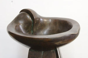 L. Filippi Abstract Bronze Outdoor Fountain on Granite Base (6719920406685)