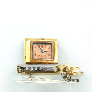 Lapel Brooch with Watch and British Bobby Motif watch (6719826624669)