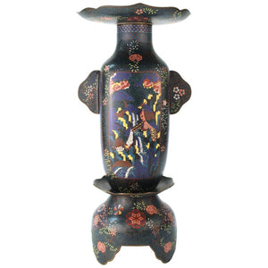 Late Meiji Period Cloisonné Vase front (6719935217821)