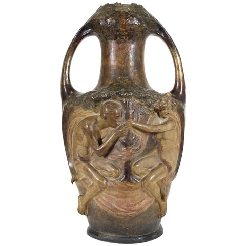 Lefont for Friedrich Goldscheider Viennese Art Nouveau Exhibition Vase