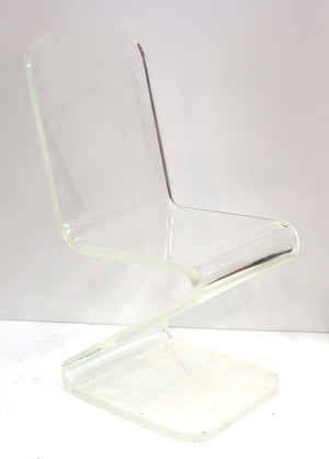 Les Prismatiques Mid-Century Modern Lucite 'Z' Chair (6720014188701)