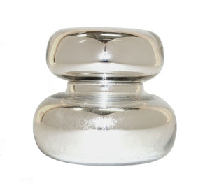 Mercury Glass Lidded Bubble Vessel (6719790481565)