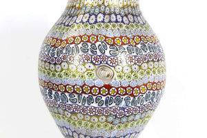 Maestro Imperio Rossi Italian Murano Glass Millefiori Monumental Vase (6719995838621)