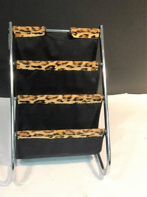 Magazine Rack with Leopard Trim Front (6719801229469)