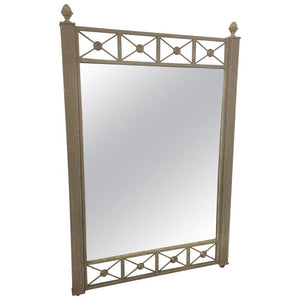 Maison Jansen French Modern Mirror in Bronze and Iron with Brass Accents (6719990300829)