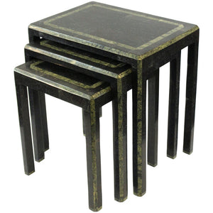 Maitland-Smith Modern Nesting Tables in Tessellated Stone