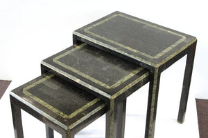 Maitland-Smith Modern Nesting Tables in Tessellated Stone (6719944360093)