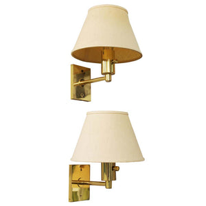 Mendizabal Argentinian Modern Wall Sconces in Gold-Tone with Shades (6719973261469)
