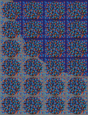 Michael Zenreich Conceptual Abstract Digital Print "Confetti Blue Circle' (6719929188509)