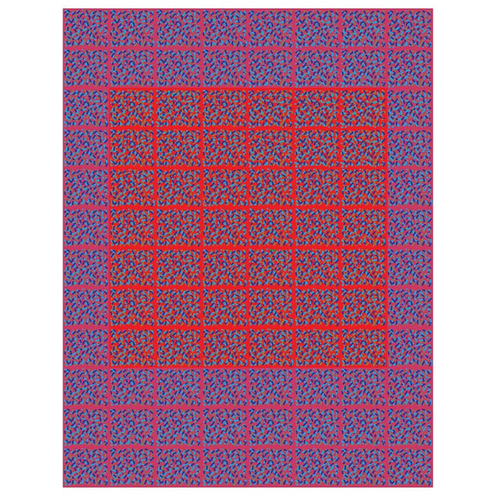 Michael Zenreich Conceptual Abstract Digital Print "Confetti Red Square V2"