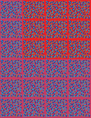 Michael Zenreich Conceptual Abstract Digital Print "Confetti Red Square V2" (6719929254045)