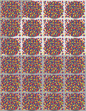 Michael Zenreich Conceptual Abstract Digital Print "Confetti White Triangle" (6719929122973)