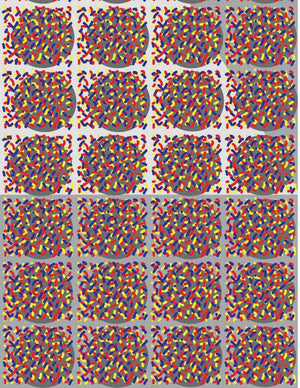 Michael Zenreich Conceptual Abstract Digital Print "Confetti White Triangle" (6719929122973)