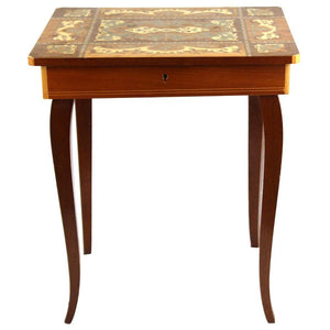 Midcentury Italian Sorrento Musical Table with Wood Inlay front (6719888294045)
