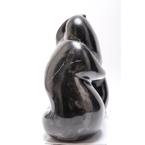 Mid-Century Modern Abstract Soapstone Sculpture of Embracing Couple (6719980699805)