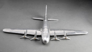 Mid-Century Modern Aluminum Airplane Model front (6719953698973)