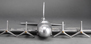 Mid-Century Modern Aluminum Airplane Model head (6719953698973)
