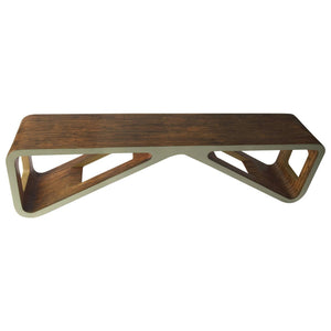 Mid-Century Modern Bentwood and Lacquered Bench (6719814631581)