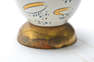 Mid-Century Modern Ceramic and Gold-Tone Table Lamp base (6719950848157)