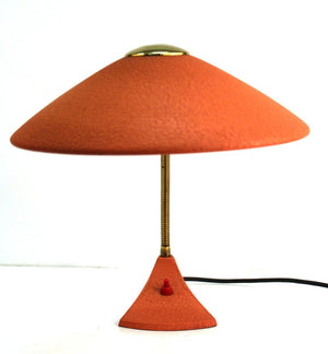 Mid-Century Modern European Metal Desk Lamp straight view (6719922503837)