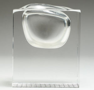 Mid-Century Modern Lead Crystal Vase, Signed (6719733268637)