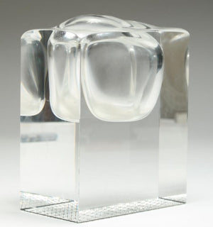 Mid-Century Modern Lead Crystal Vase, Signed (6719733268637)