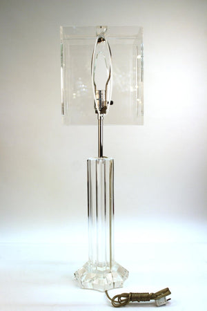 Mid-Century Modern Lucite Table Lamp with Lucite Shade back (6719926370461)