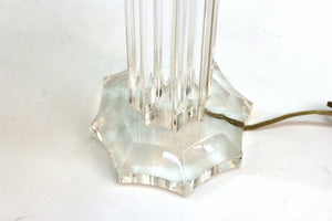 Mid-Century Modern Lucite Table Lamp with Lucite Shadebase (6719926370461)