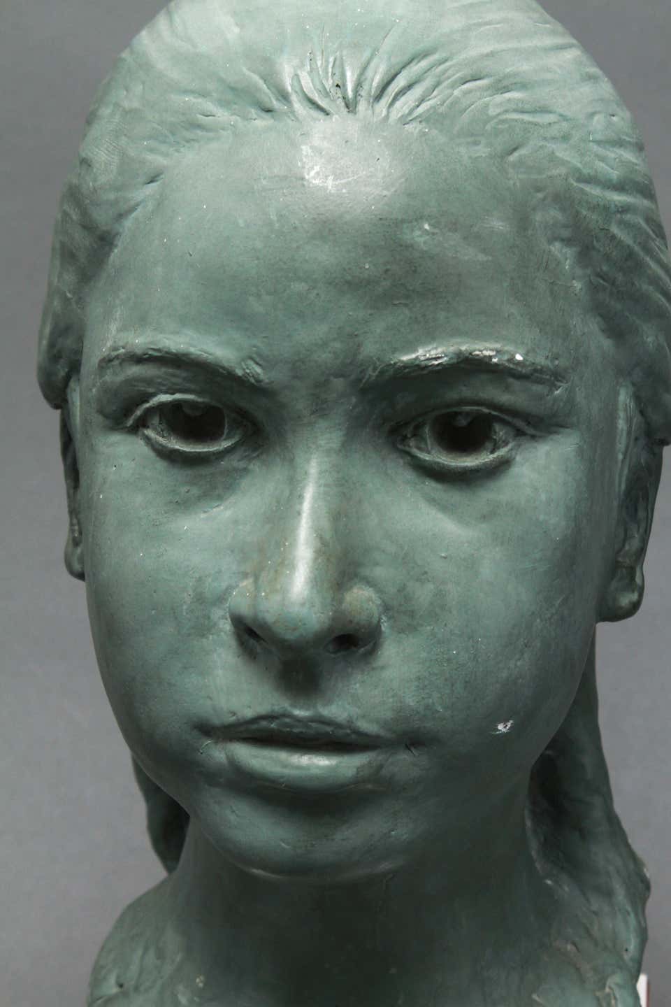 Mid-Century Modern Sculpture Bust of a Young Girl