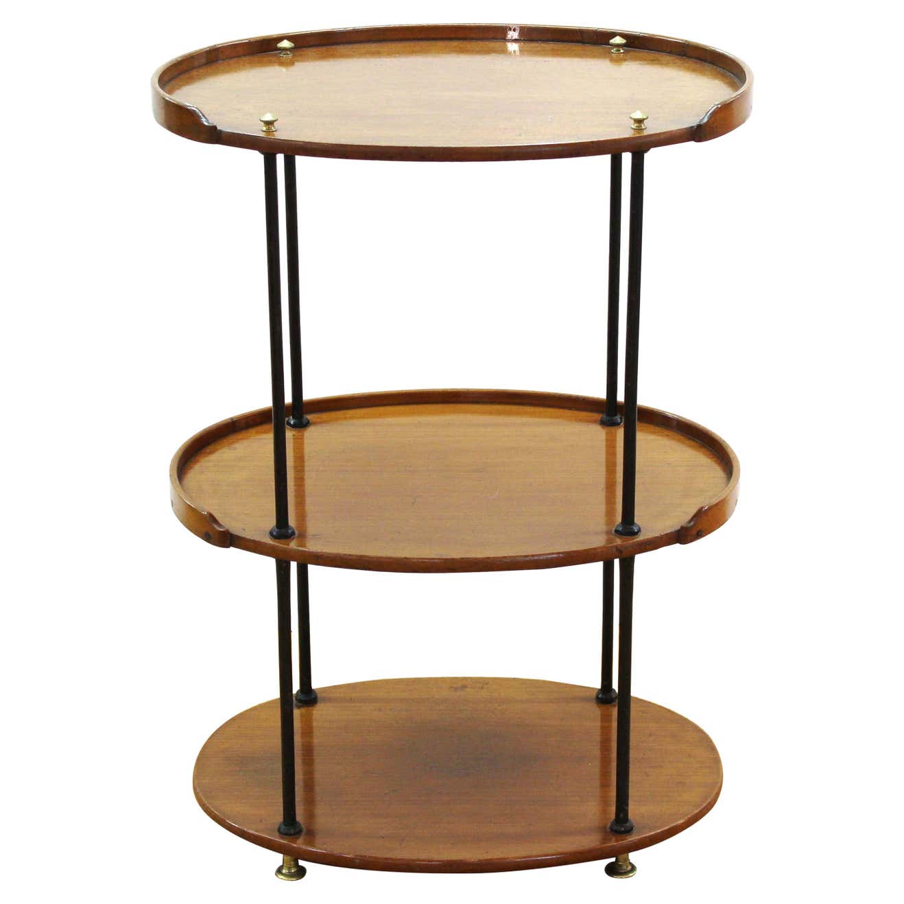 Mid 20th Century Mid-Century Modern Expandable Brass Etagere in