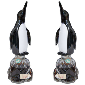 Girolamo Luxardo Italian Mid-Century Pair of Penguin Shaped Murano Glass Bottles (6719985844381)