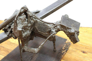 Midcentury Brutalist Welded Metal Abstract Assemblage Sculpture (6720007078045)