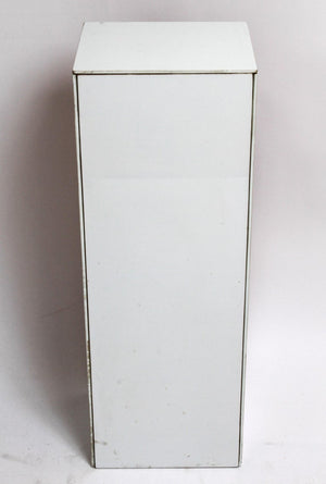 Midcentury Modern Opaque White Glass Paneled Pedestal front (6719941312669)