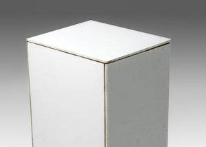 Midcentury Modern Opaque White Glass Paneled Pedestal top (6719941312669)