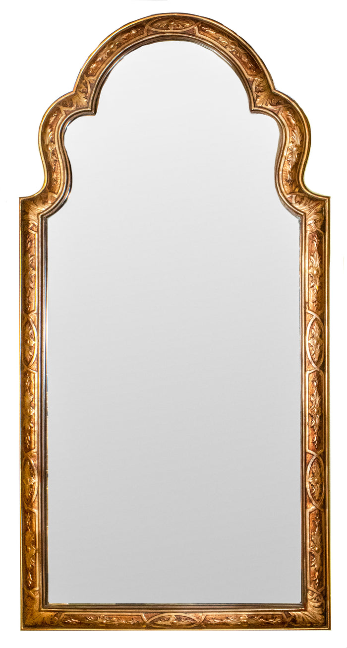 Chinese Chippendale Style Wood Hand Carved Mirror