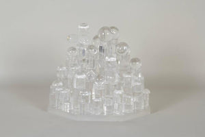 Lucite Sculpture with Geometric Forms in Lucite, 1970s (6719685034141)