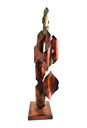 Modern Abstract Metal Sculpture in Style of Curtis Jere (6719962218653)