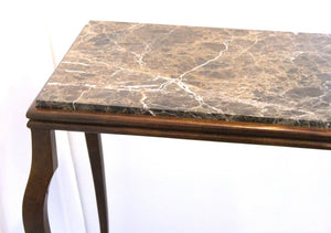 Modern Console Table with Cabriole Legs and Marble Top corner  (6719933841565)