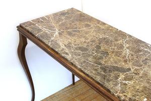Modern Console Table with Cabriole Legs and Marble Top top  (6719933841565)