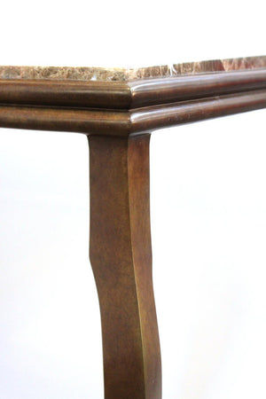 Modern Console Table with Cabriole Legs and Marble Top leg (6719933841565)
