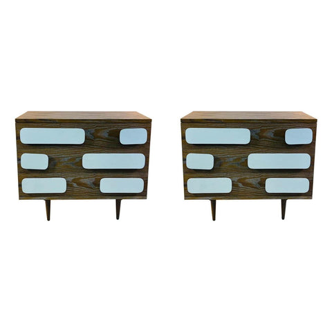 Modern Gio Ponti Style Nightstands or Chests of Drawers