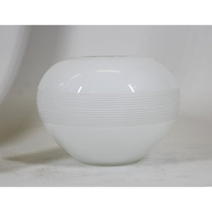 Modern Minimalist White Glass Vase