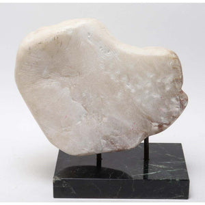 Modern Mother & Child White Marble Sculpture back (6719974867101)