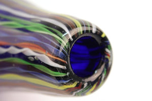 Modern Murano Studio Art Glass Vase with Twisted Stripes Motif inside (6719952060573)