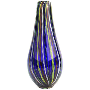 Modern Murano Studio Art Glass Vase with Twisted Stripes Motif (6719952060573)