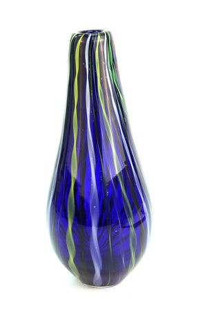 Modern Murano Studio Art Glass Vase with Twisted Stripes Motif perspective (6719952060573)