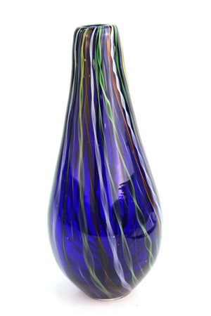 Modern Murano Studio Art Glass Vase with Twisted Stripes Motif bakc (6719952060573)