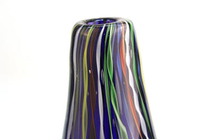 Modern Murano Studio Art Glass Vase with Twisted Stripes Motif edge (6719952060573)