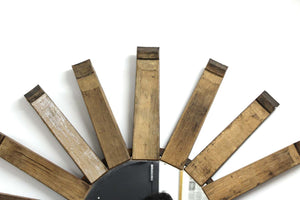 Modern Rustic Sunburst Wood Wall Mirror (6720048562333)
